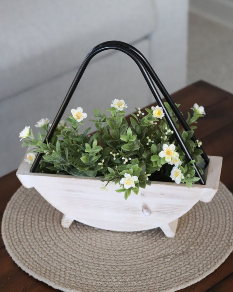 Metal and Wood A-Frame Lantern