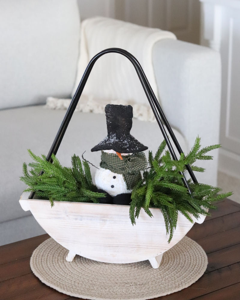 Metal and Wood A-Frame Lantern