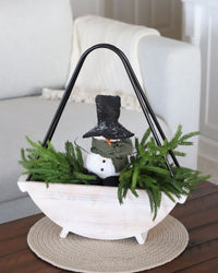 Metal and Wood A-Frame Lantern