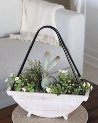 Metal and Wood A-Frame Lantern