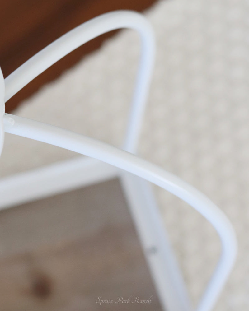 White Diagonal Framed Open Lantern