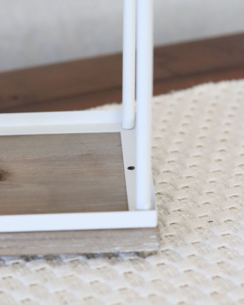 White Diagonal Framed Open Lantern