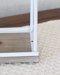 White Diagonal Framed Open Lantern