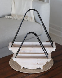 Metal and Wood A-Frame Lantern
