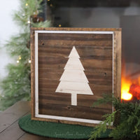 Lathe Tree Wood Sign