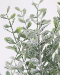 Glittered Green Laurel Leaf Stem 24"