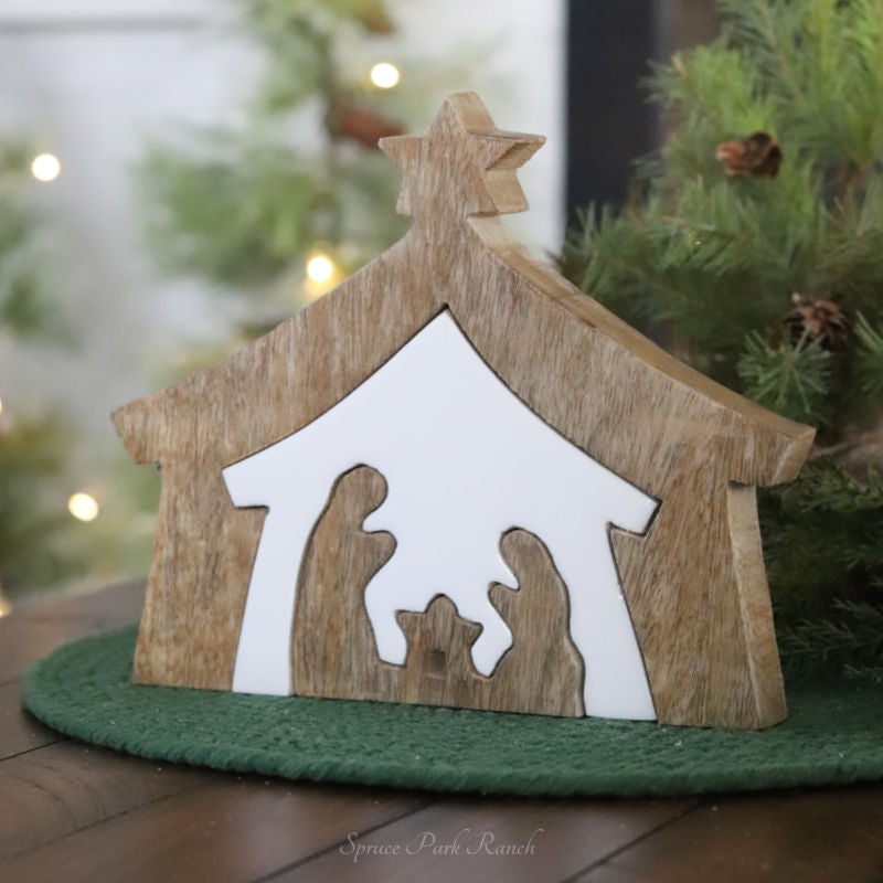 Layered Nativity Wood Block Set