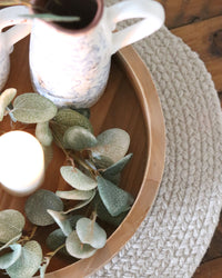 Lazy Susan Wood Tray Natural