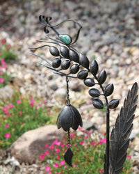 Leaf Garden Stake With Bell