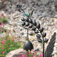 Leaf Garden Stake With Bell