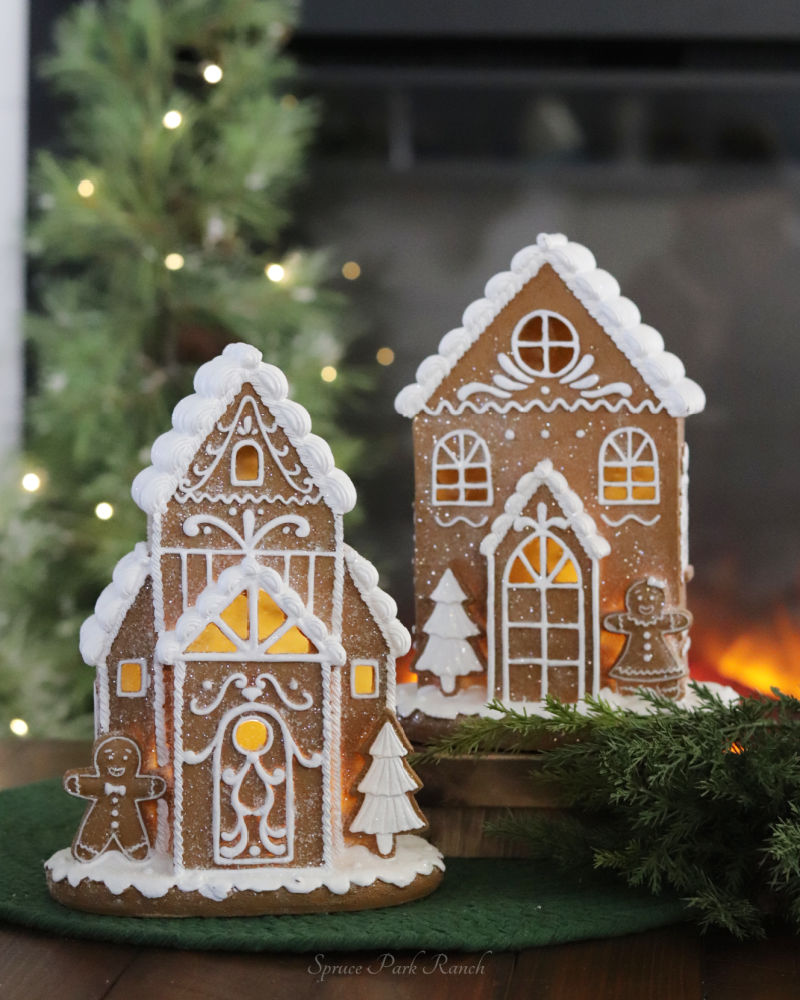 Light Up Resin Gingerbread House