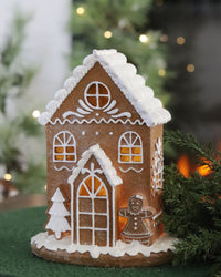 Light Up Resin Gingerbread House