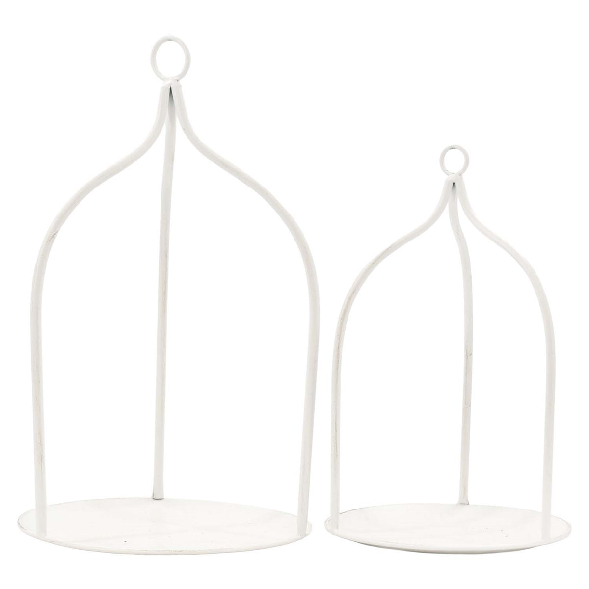 Metal White Open Lantern
