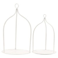 Metal White Open Lantern