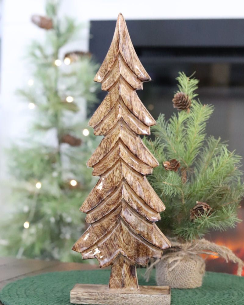 Dark Mango Wood Tree on Stand