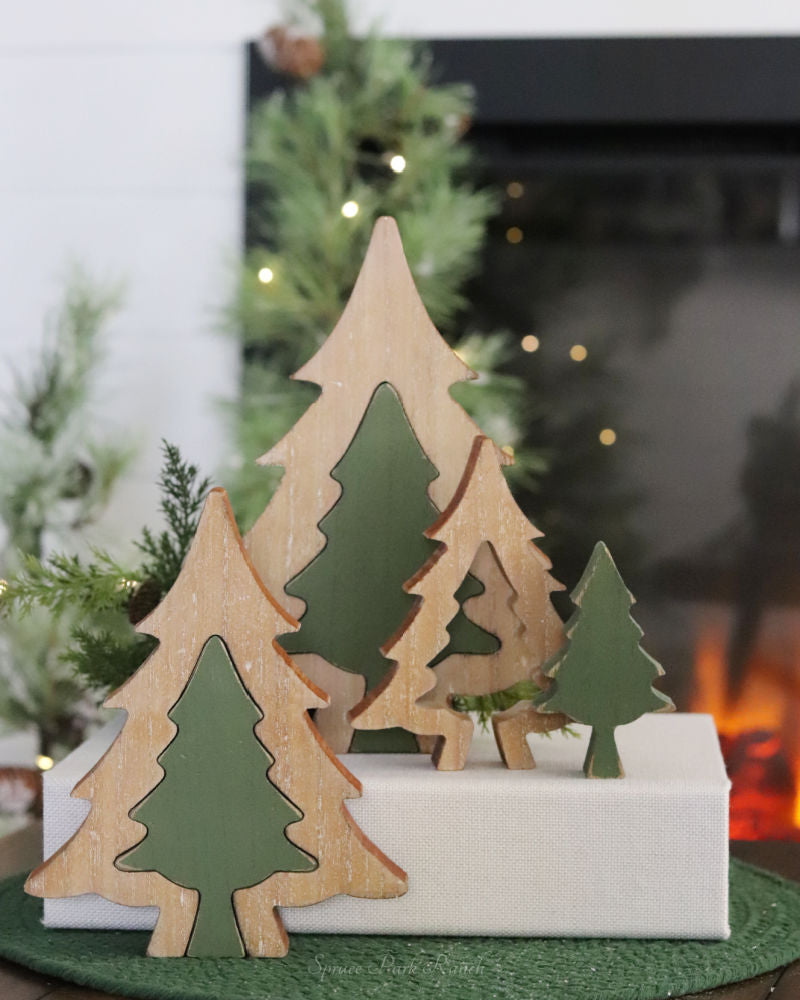 Nesting Wood Tree Decor