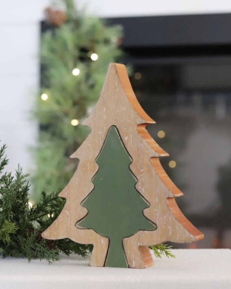 Nesting Wood Tree Decor