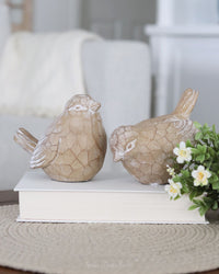 Carved Neutral Bird Figurine