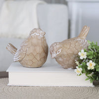 Carved Neutral Bird Figurine