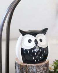 Black and White Porcelain Owl