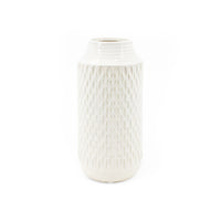 White Embossed Porcelain Vase