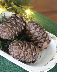 Brown Resin Pinecone