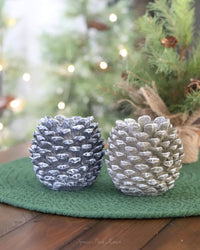Pinecone Taper Candle Holder Large