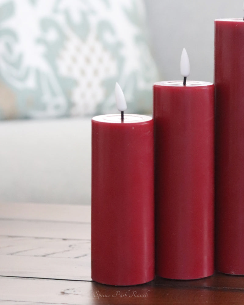 Deluxe Home Bordeaux LED Candles