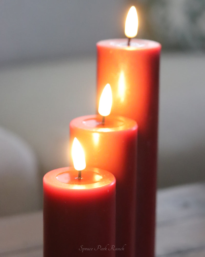 Deluxe Home Bordeaux LED Candles