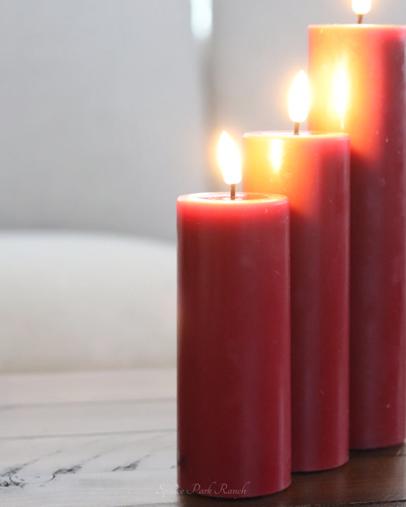 Deluxe Home Bordeaux LED Candles