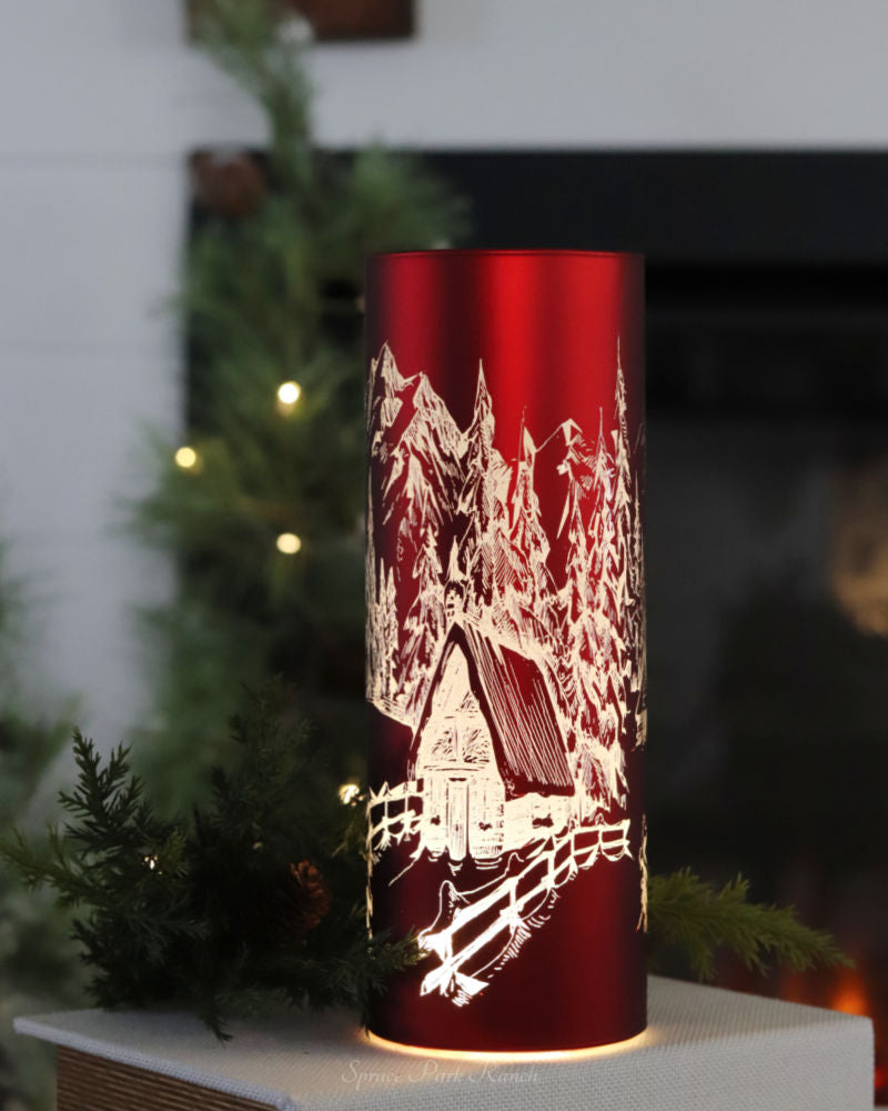Red Mountain Cottage Holiday Cylinder