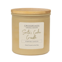 Crossroads Santa's Cookie Crumble Coloured Glass Jar Candle 14oz