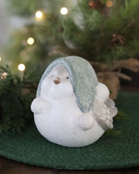 Sage and Silver Chubby Winter Bird