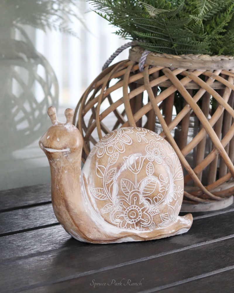 Carved Resin Snail