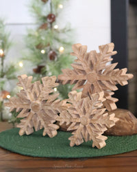 Mango Wood Snowflake Cutout