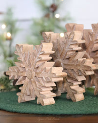 Mango Wood Snowflake Cutout