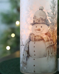 Snowman and Tree Candle Holder