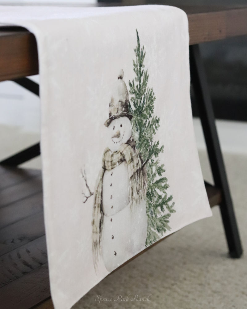 Snowman Table Runner 56"L