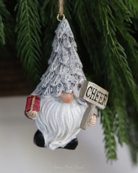 Snowy Tree Hat Gnome Ornament