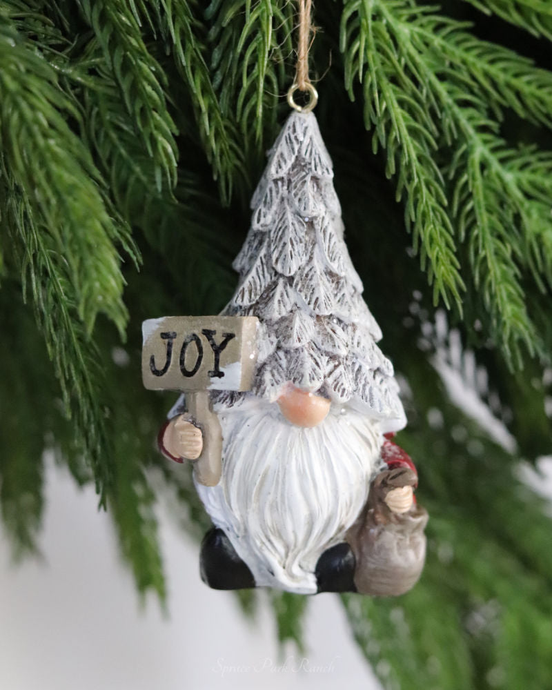 Snowy Tree Hat Gnome Ornament