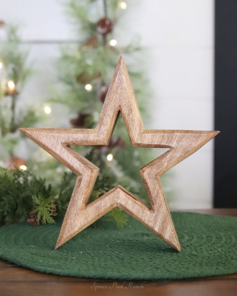 Mango Wood Star Cutout