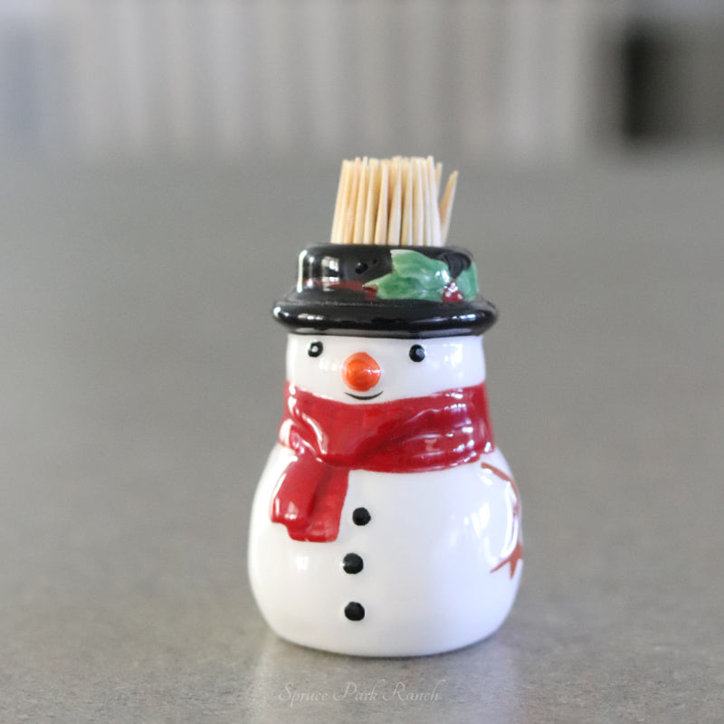 Snowman Toothpick Holder