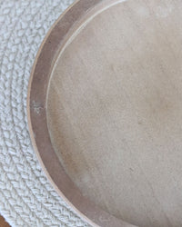 Distressed Natural Wood Tray With Feet