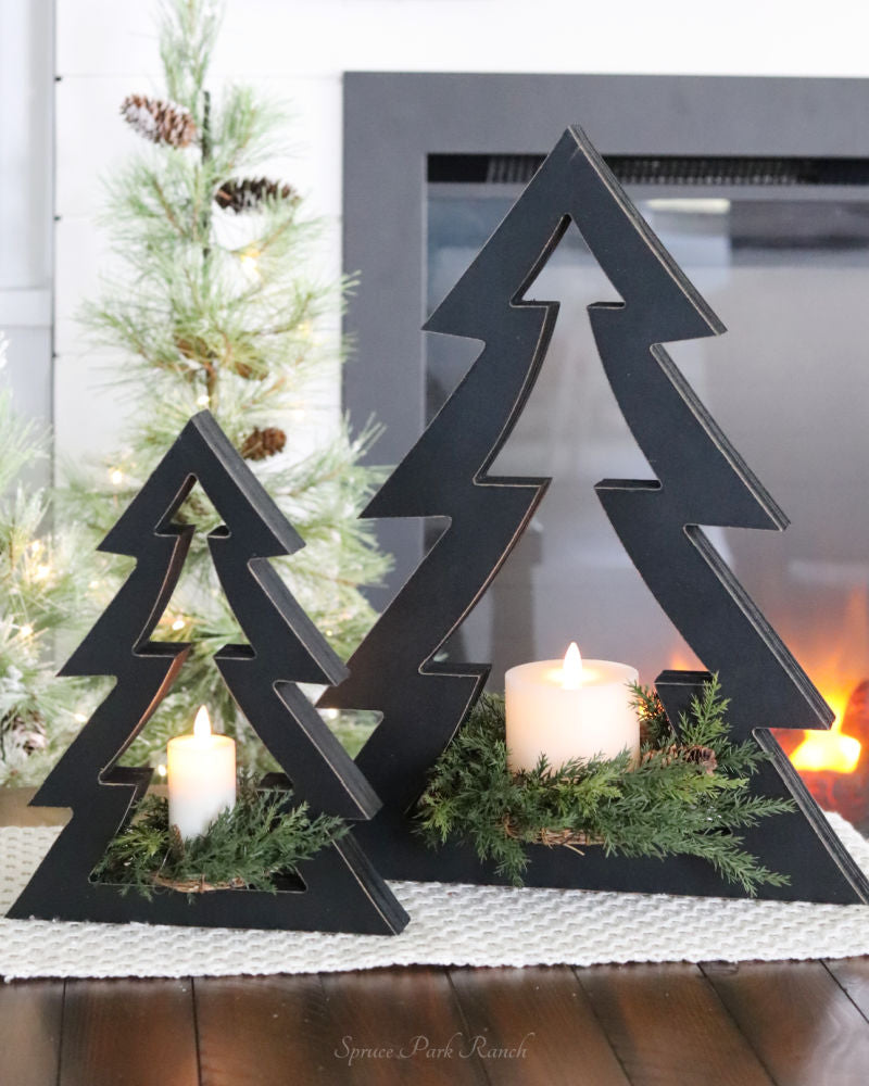 Black Wood Tree Cutout