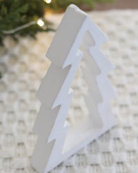 White Wood Tree Cutout Small