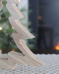 Curved Edge Wood Tree Cutout Natural