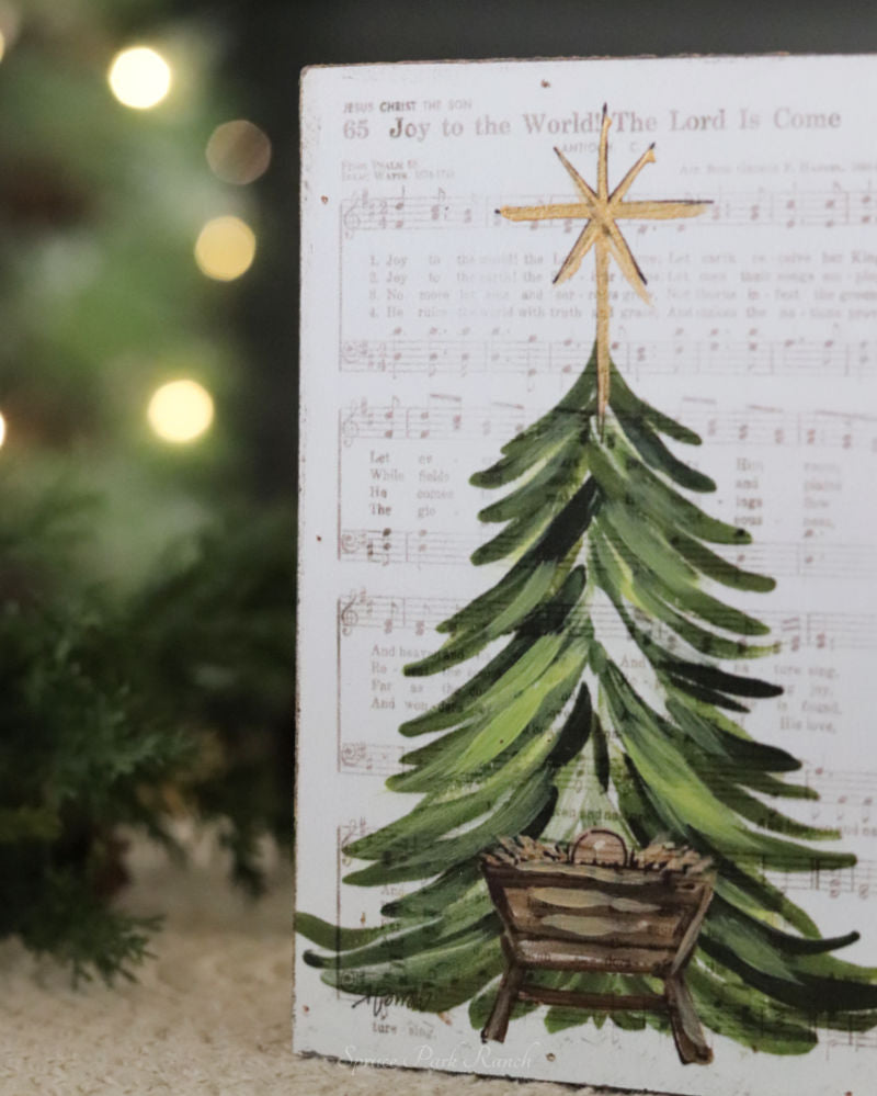 Tree and Manger Block