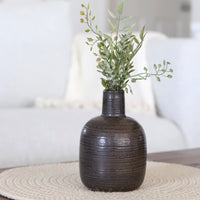 Brown Narrow Neck Porcelain Vase