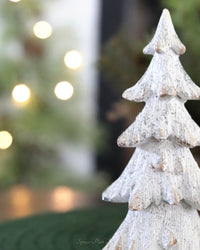 White Vintage Resin Tree