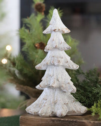 White Vintage Resin Tree